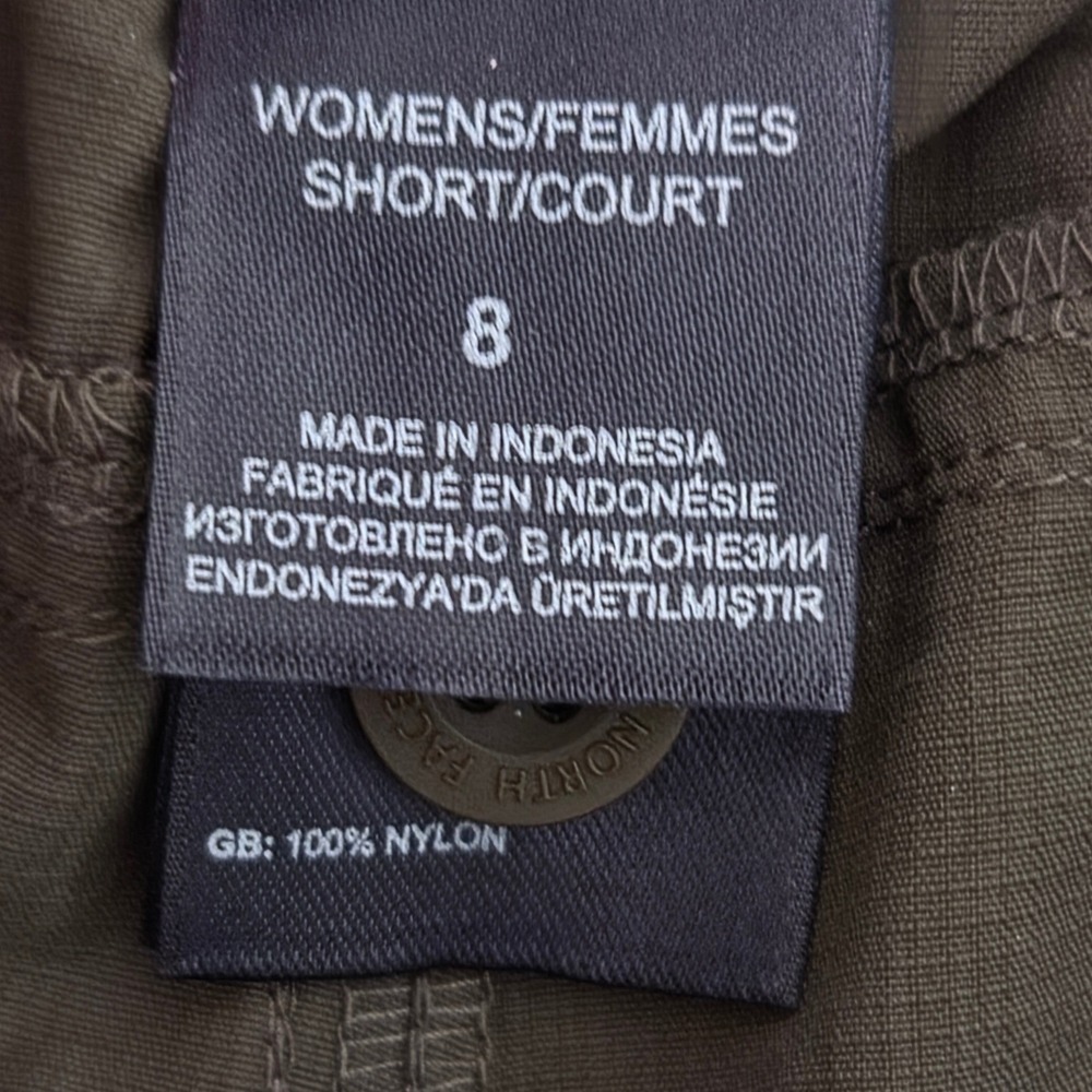 The North Face Womens Olive Green Ripstop Hiking Cargo Pants Straight Leg Sz 8 - Picture 13 of 14